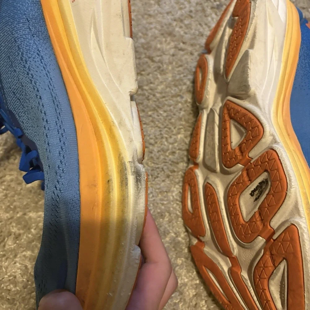 Hoka One One Mens Bondi 8 1123202 CSVO Blue Running Shoes Sneakers Size 12.5D